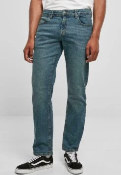 URBAN CLASSICS Straight Leg Jeans - Sand Destroyed Washed
