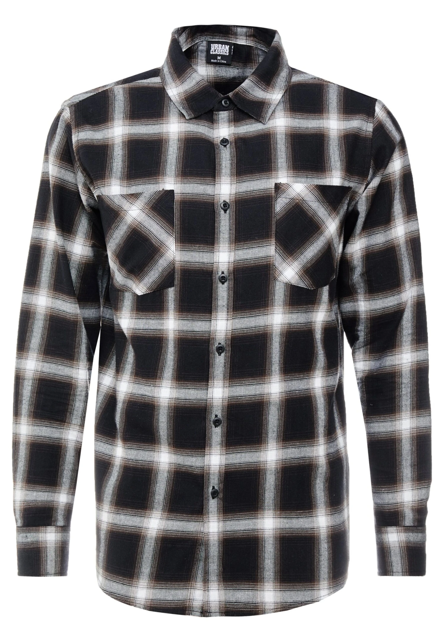 URBAN CLASSICS Checked Flanell Shirt 6 - Overhemd - Black/White 7 URBAN CLASSICS Checked Flanell Shirt 6 - Overhemd - Black/White - Afbeelding 5