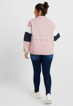 Ladiescrinkle Track- Windjack - Darkrose/Navy/White -Urban Classics 4fcc1e5b6ee5477c9f4b095c0d6ff163