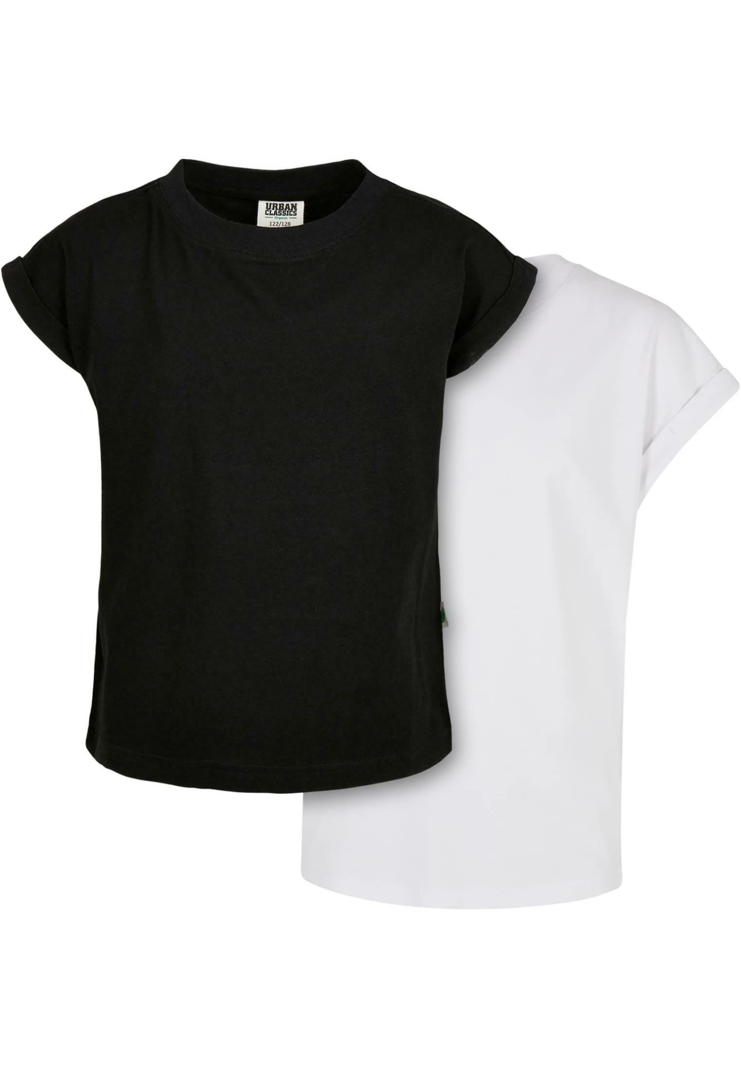 URBAN CLASSICS Extended Shoulder 2 Pack - T-Shirt Basic - Black White 3 URBAN CLASSICS Extended Shoulder 2 Pack - T-Shirt Basic - Black White