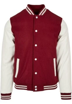 URBAN CLASSICS Oldschool College - Bomberjacks - Burgundy White -Urban Classics 52e4c3cfa02246299403524aeac88681
