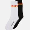 URBAN CLASSICS Kiss Socks 2 Pack Unisex - Sokken - Black/White