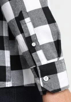 URBAN CLASSICS Checked - Overhemd - Black/White -Urban Classics 55d72e15c9a34455b2b7fd28cf8d77a0