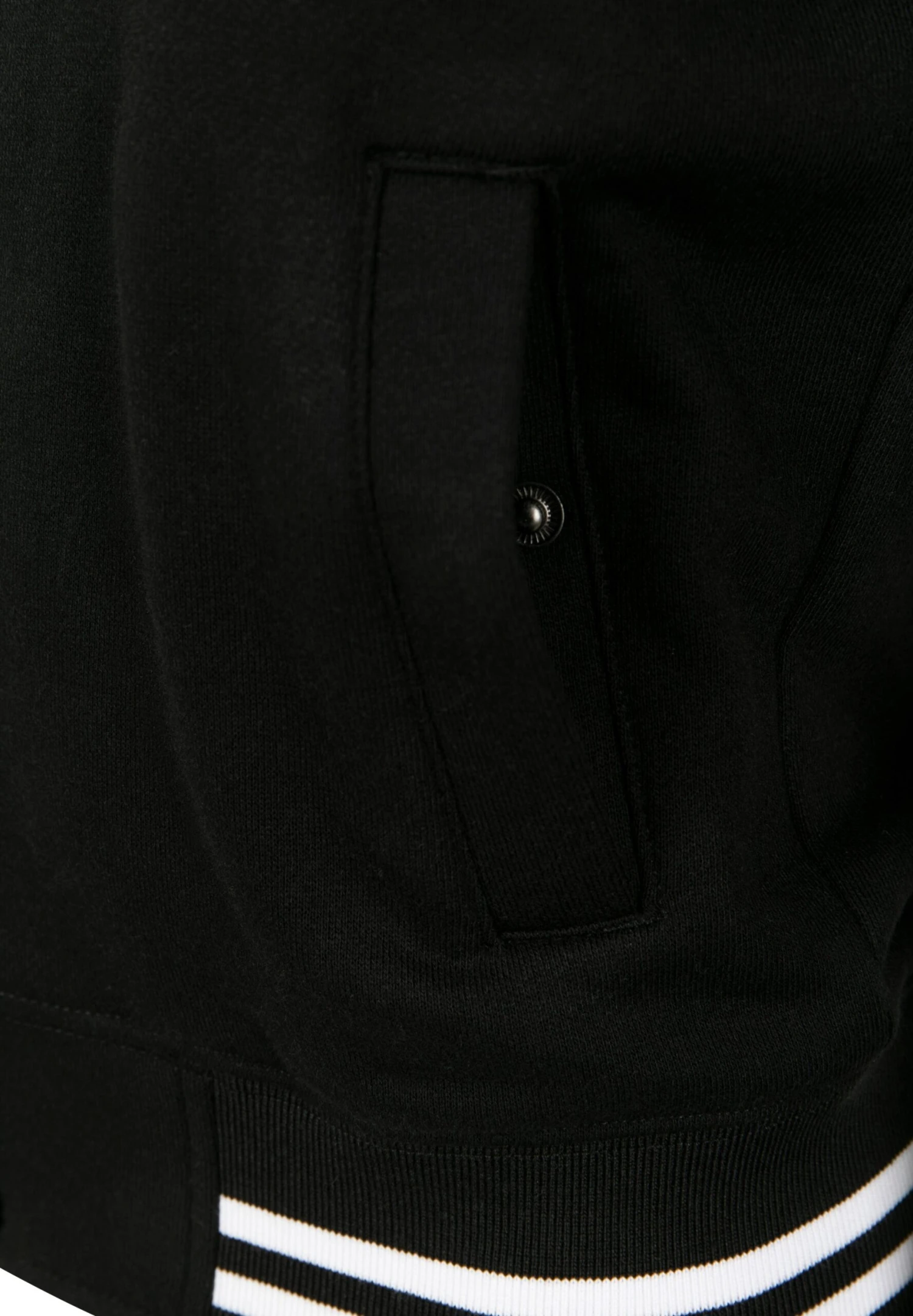 URBAN CLASSICS Ladies Inset College Jacket - Sweater Met Rits - Black/White 12 URBAN CLASSICS Ladies Inset College Jacket - Sweater Met Rits - Black/White - Afbeelding 10