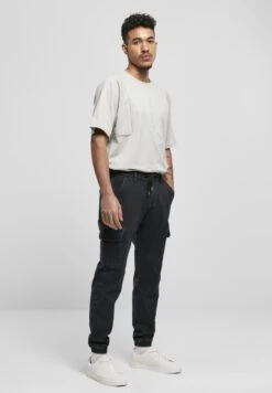 URBAN CLASSICS Knitted Cargo Jogging Pants - Cargobroek - Black -Urban Classics 5709c10591f543bf8e851ede4091919c