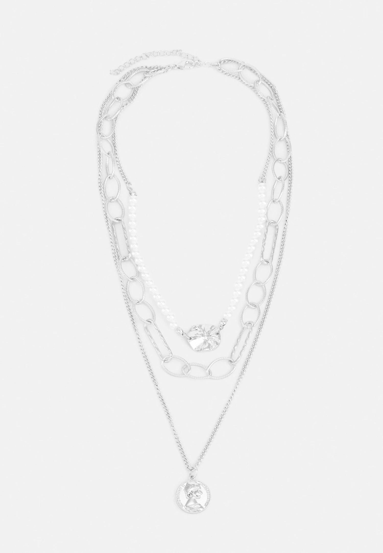 URBAN CLASSICS Ocean Layering Necklace Unisex - Ketting - Silver-Coloured 3 URBAN CLASSICS Ocean Layering Necklace Unisex - Ketting - Silver-Coloured