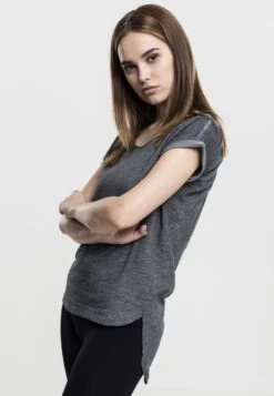 URBAN CLASSICS Ladies Long Back Shaped Spray Dye Tee - T-Shirt Basic - Darkgrey 8 URBAN CLASSICS Ladies Long Back Shaped Spray Dye Tee - T-Shirt Basic - Darkgrey -Urban Classics 57afa2e5aa6043bd983c6ee0f25f87a9