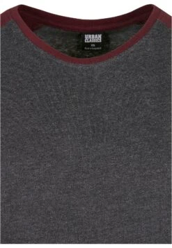 URBAN CLASSICS Raglan Tee - Jerseyjurk - Charcoal Redwine -Urban Classics 57bd89eddab44daf83a2f80c8ac16da0
