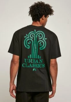 URBAN CLASSICS Organic Tree Logo Tee - T-Shirt Print - Black -Urban Classics 58111bb0faf945a69fd73bd9696897d6