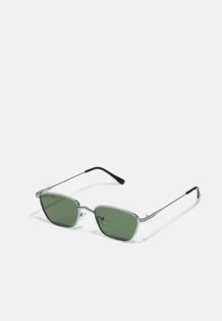 URBAN CLASSICS Sunglasses Kalymnos With Chain Unisex - Zonnebril - Silver-Coloured/Green