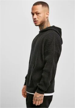 URBAN CLASSICS Knitted Hoody - Hoodie - Black -Urban Classics 5ab610a0d8df4ec0a158c90d93513cb2