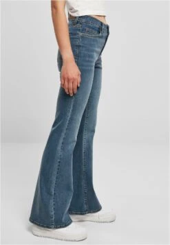 URBAN CLASSICS High Waist - Flared Jeans - Midstone Washed -Urban Classics 5b7ce5d3e8b64d3587189916d5838932