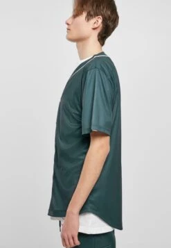 URBAN CLASSICS Baseball- Overhemd - Bottlegreen White -Urban Classics 5bb60b1365cd4543acff7a4481188520