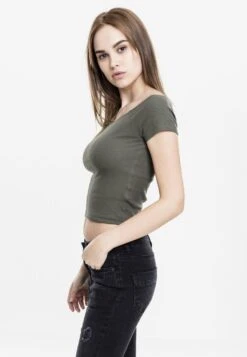 URBAN CLASSICS Off Shoulder - T-Shirt Basic - Olive 10 URBAN CLASSICS Off Shoulder - T-Shirt Basic - Olive -Urban Classics 5c40f8bf93a24e8e96688fcb064e30ed