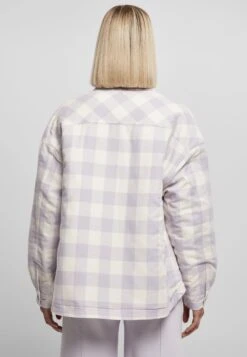 URBAN CLASSICS Langarm - Overhemdblouse - Whitesand Softlilac -Urban Classics 5e0a001dccdd4e998450af2d7939d312