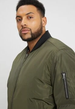 URBAN CLASSICS 2-Tone Jacket - Bomberjacks - Darkolive/Black -Urban Classics 5e5c40b712c34c72b139b32acec69446