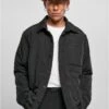 URBAN CLASSICS Padded Nylon Shirt Jacket - Jas - Black -Urban Classics 5f59259a72894cc8a1f878397ec1a63b