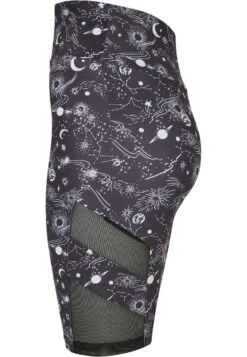 URBAN CLASSICS High Waist Aop Cycle - Shorts - Blackuniverse -Urban Classics 6197b7d0d63449d2ac3db33f35ab783a