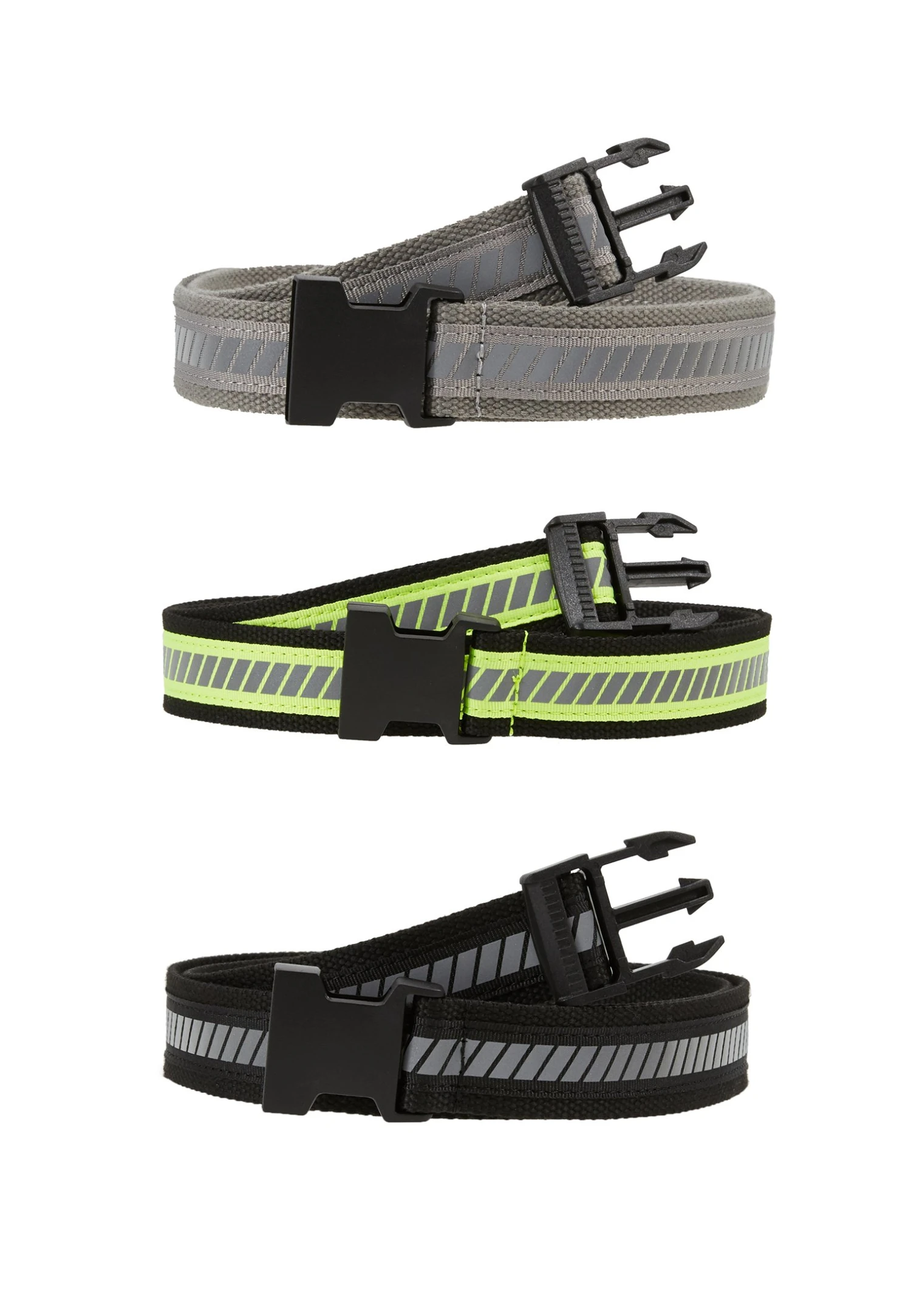 URBAN CLASSICS Reflective Belt 3 Pack - Riem - Black/Silver/Neonyellow/Grey 4 URBAN CLASSICS Reflective Belt 3 Pack - Riem - Black/Silver/Neonyellow/Grey - Afbeelding 2