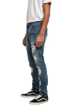 URBAN CLASSICS Heavy Destroyed Slim Fit Jeans - Slim Fit Jeans - Blue Heavy Destroyed Washed -Urban Classics 6214630995ee45b58aba4978d8dbbe23