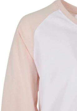 URBAN CLASSICS Contrast Raglan- Longsleeve - White Pink -Urban Classics 6231a761da9e4735be58e25ce15fab39