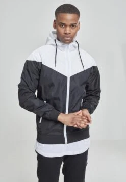 URBAN CLASSICS Arrow Windrunner - Lichte Jas - Blk/Wht