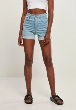 URBAN CLASSICS Jeansshort - Clearblue Bleached