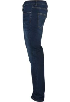 URBAN CLASSICS Straight Leg Jeans - Darkblue Destroyed Washed -Urban Classics 642eca79ec6d4bc8b99062614b6469c5
