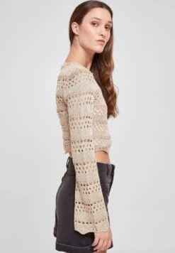 URBAN CLASSICS Cropped Crochet - Trui - Softseagrass -Urban Classics 64e5f9ae4b6c40df83943d50fe7ee552