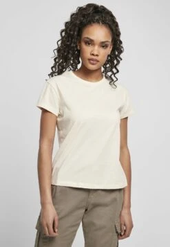 URBAN CLASSICS Ladies Basic Box Tee - T-Shirt Basic - Whitesand