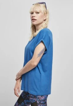 URBAN CLASSICS Extended Shoulder - T-Shirt Basic - Sporty Blue -Urban Classics 6646611c5f9b4cd7a88cbc7cd38b0e93