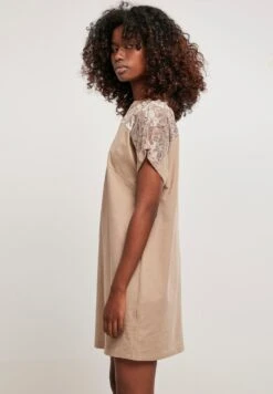 URBAN CLASSICS Ladies Lace Tee Dress - Jurk - Softtaupe 8 URBAN CLASSICS Ladies Lace Tee Dress - Jurk - Softtaupe -Urban Classics 679a3b8b969f42e9a1d6290f9e40fc23