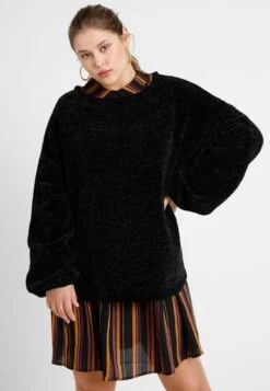 Ladies Oversize Chenille - Trui - Black