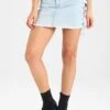 URBAN CLASSICS Lace Up Skirt - Jeansrok - Blue Bleached