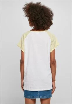 URBAN CLASSICS Contrast Raglan - T-Shirt Print - White Softyellow 13 URBAN CLASSICS Contrast Raglan - T-Shirt Print - White Softyellow -Urban Classics 687600eca6734c37a9d1657f83a74a2a