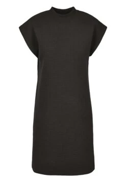 URBAN CLASSICS Ladies Naps Terry Extended Shoulder Dress - Jurk - Black -Urban Classics 68a09345894c4ee1b5b7fee7abd4123d