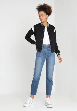 URBAN CLASSICS Ladies Inset College Jacket - Sweater Met Rits - Black/White 14 URBAN CLASSICS Ladies Inset College Jacket - Sweater Met Rits - Black/White -Urban Classics 6b13f688e33e4050b798e427905d454e