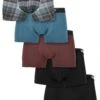 URBAN CLASSICS 5 Pack - Onderbroeken - Plaidaop Jasper Cherry+Blk+Blk