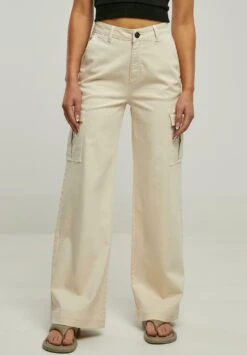 URBAN CLASSICS Wide Leg Twill - Cargobroek - Whitesand