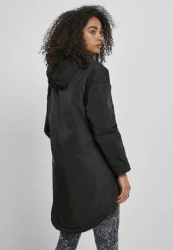 URBAN CLASSICS Ladies Long Oversized Pull Over Jacket - Halflange Jas - Black -Urban Classics 6e09ab8edece44a495d15091d7e2938a