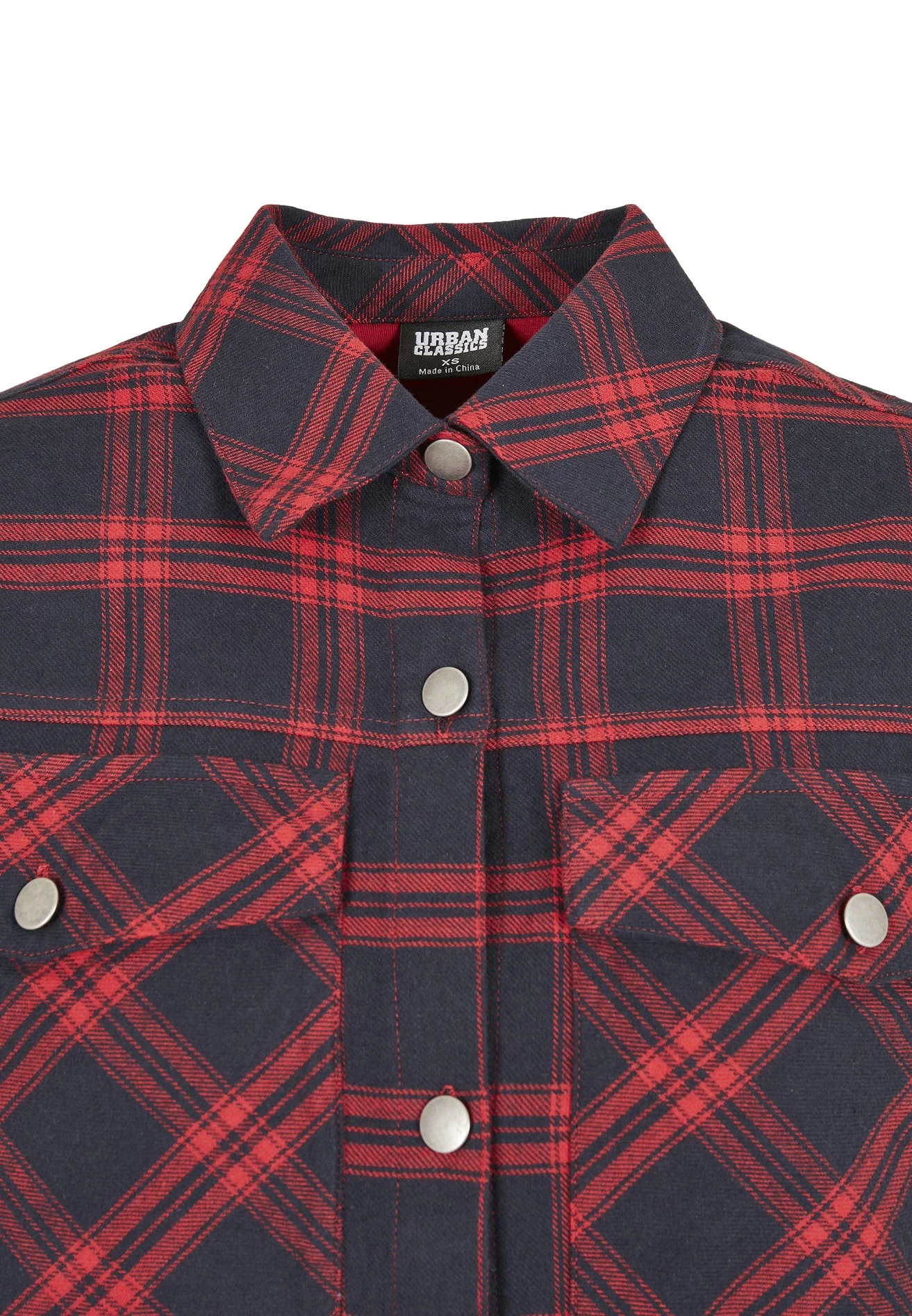 URBAN CLASSICS Oversized- Overhemdblouse - Midnightnavy/Red 13 URBAN CLASSICS Oversized- Overhemdblouse - Midnightnavy/Red - Afbeelding 11