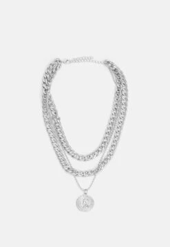 URBAN CLASSICS Short Layering Necklace Unisex - Ketting - Silver-Coloured