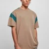 URBAN CLASSICS Active - T-Shirt Print - Darkkhaki Teal