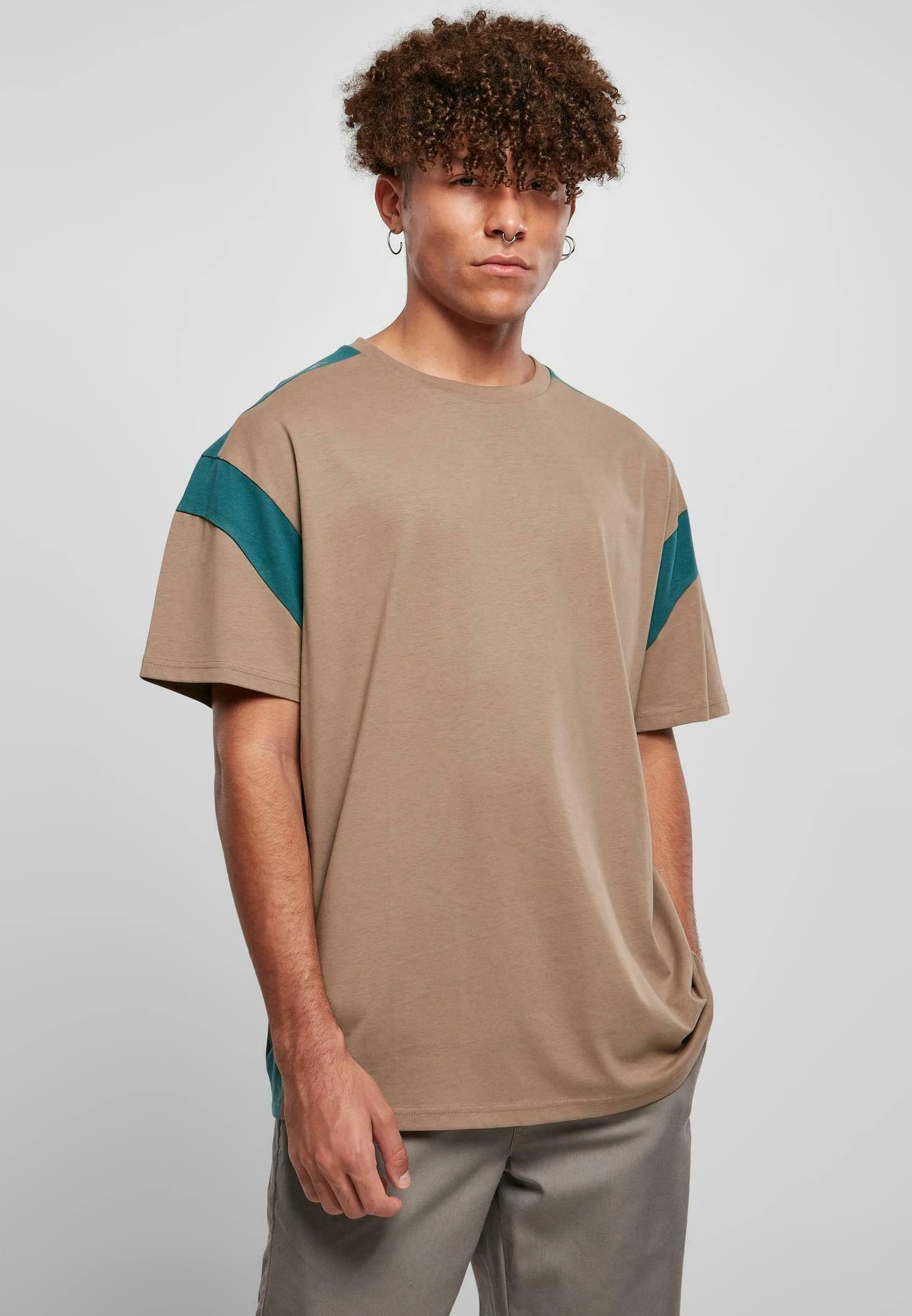 URBAN CLASSICS Active - T-Shirt Print - Darkkhaki Teal 3 URBAN CLASSICS Active - T-Shirt Print - Darkkhaki Teal