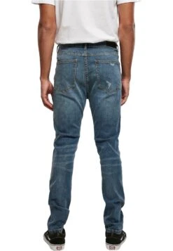 URBAN CLASSICS Heavy Destroyed Slim Fit Jeans - Slim Fit Jeans - Blue Heavy Destroyed Washed -Urban Classics 70b3fb887fd249009a2b2dc8b20f3fa8