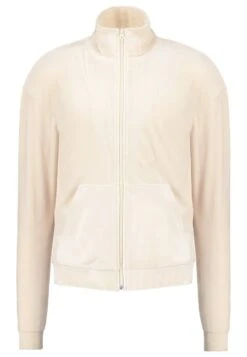 URBAN CLASSICS Velvet Jacket - Sweater Met Rits - Sand -Urban Classics 716976ca6eae4eab8fbe5123c618f39f