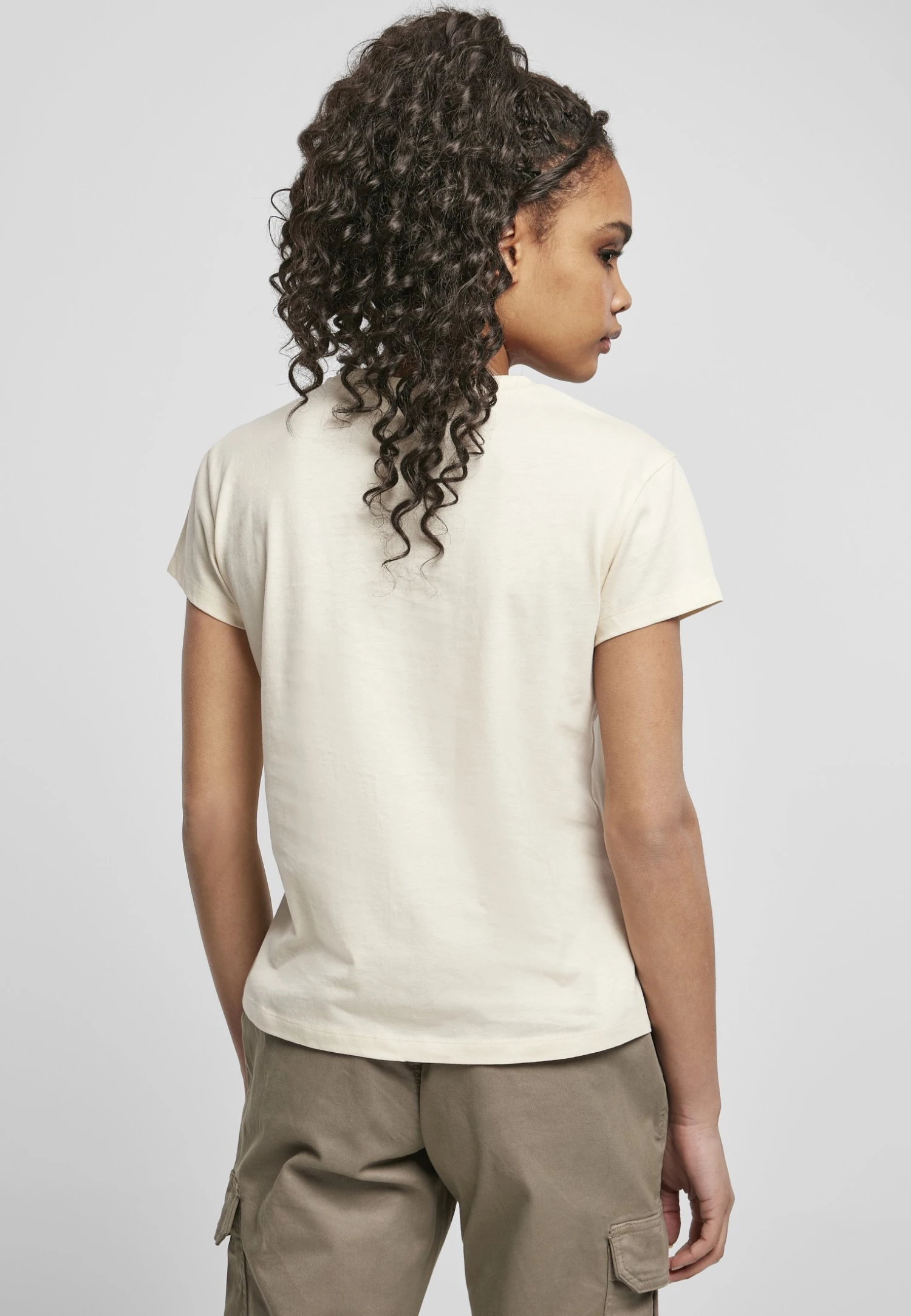 URBAN CLASSICS Ladies Basic Box Tee - T-Shirt Basic - Whitesand 5 URBAN CLASSICS Ladies Basic Box Tee - T-Shirt Basic - Whitesand - Afbeelding 3