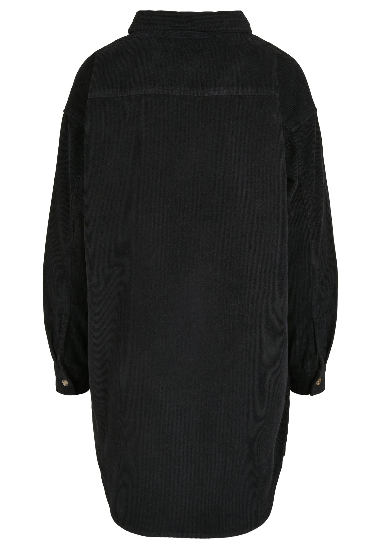 URBAN CLASSICS Ladies Long Corduroy Overshirt - Overhemdblouse - Black 9 URBAN CLASSICS Ladies Long Corduroy Overshirt - Overhemdblouse - Black - Afbeelding 7
