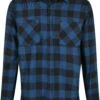 URBAN CLASSICS Checked Flanell- Overhemd - Blue/Black