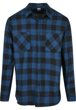 URBAN CLASSICS Checked Flanell- Overhemd - Blue/Black